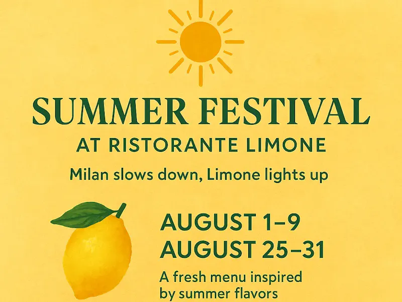 Summer Festival da Limone: menù estivo, cocktail, -10% per chi resta in città. Chiuso dal 10 al 24/8. Ti aspettiamo in via Filzi 7!