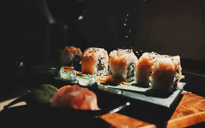 a plate of sushi | Photo by Nahima Aparicio, on https://unsplash.com/@nahimaaparicio?utm_source=CentralApp&utm_medium=referral
