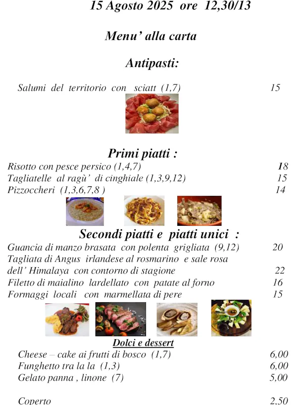 Menu di Ferragosto