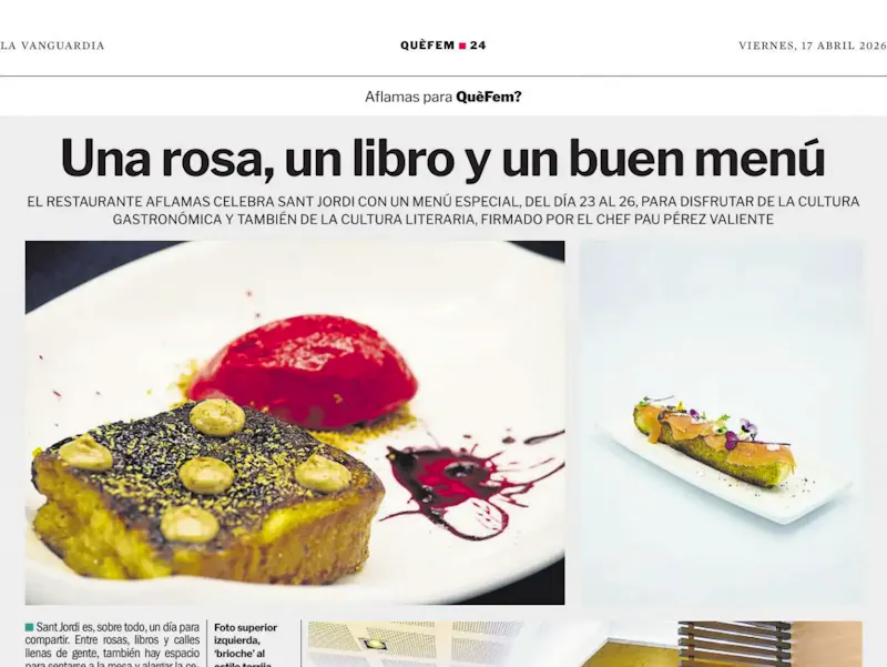 Looking for where to dine on Sant Jordi in Barcelona? Discover Aflamas’ special menu, perfect for a romantic dinner on April 23. Book now.