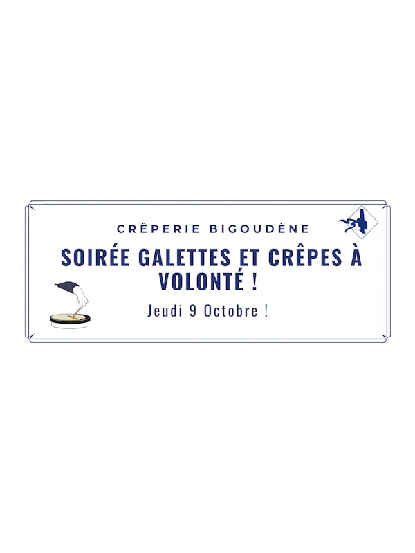 🥞 Jeudi 9 octobre – Soirée Crêpes & Galettes à volonté !