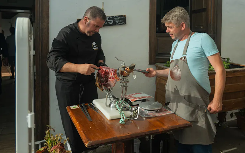 Corte de Jamón Ibérico en Directo.