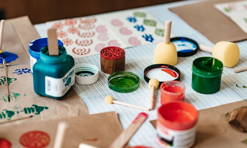 Block painting workshop with Indikonstories
