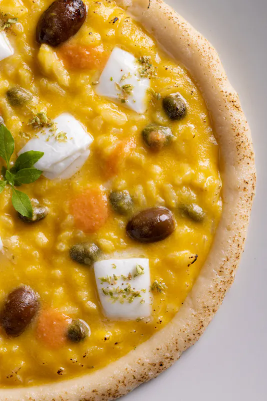 risotto pizza cornicione cucina italiana gourmet