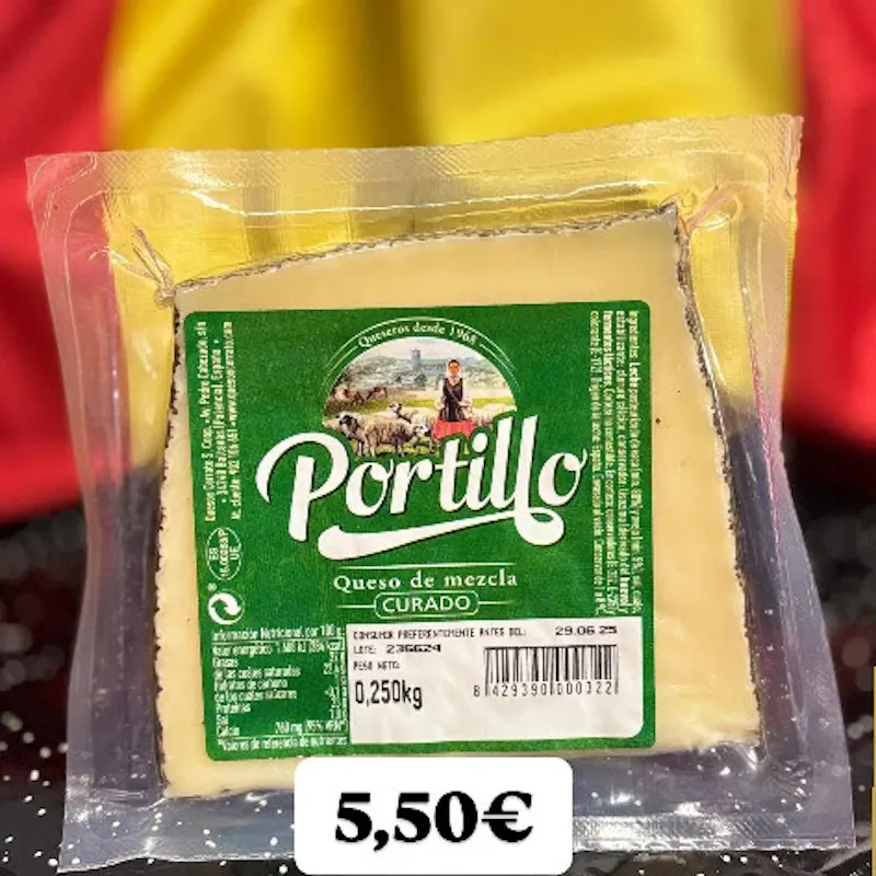 QUESO CURADO PORTILLO 250 GR.