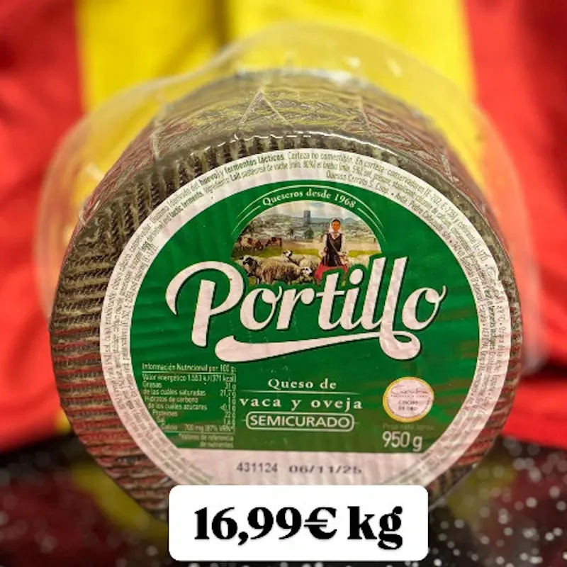 QUESO SEMICURADO PORTILLO 900 GR.