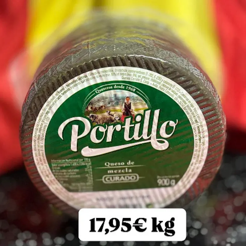 QUESO CURADO PORTILLO 900 GR.