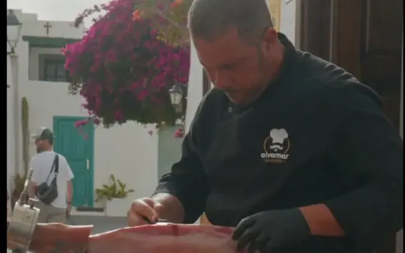 Corte de Jamón Ibérico en Directo.