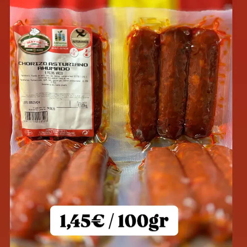 CHORIZO ASTURIANO DULCE X 6