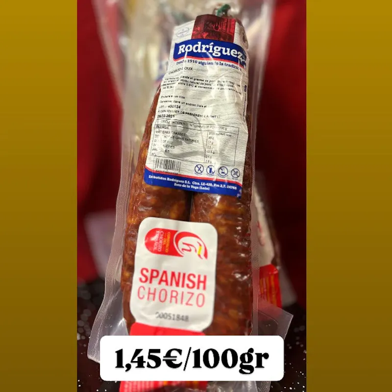 CHORIZO HERRADURA DULCE
