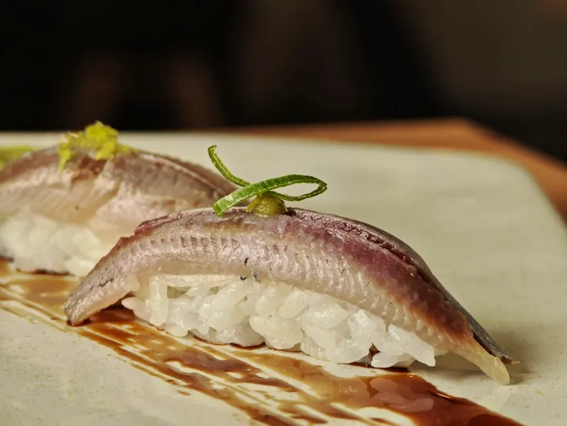 Off-menu special: Seasonal Sardine Nigiri